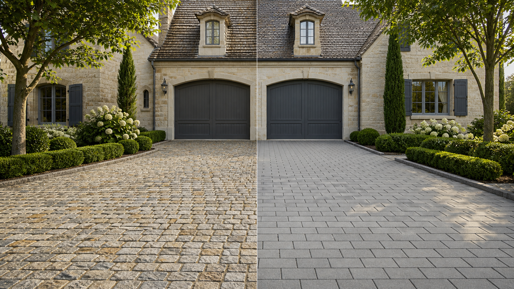 Comparaison entre pavés granit naturels et pavés béton