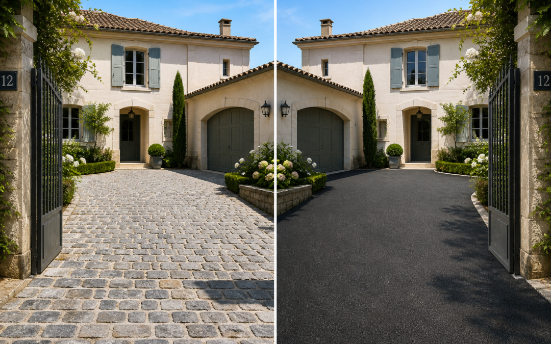 Pavés granit ou enrobé : que choisir pour une entrée de maison ?