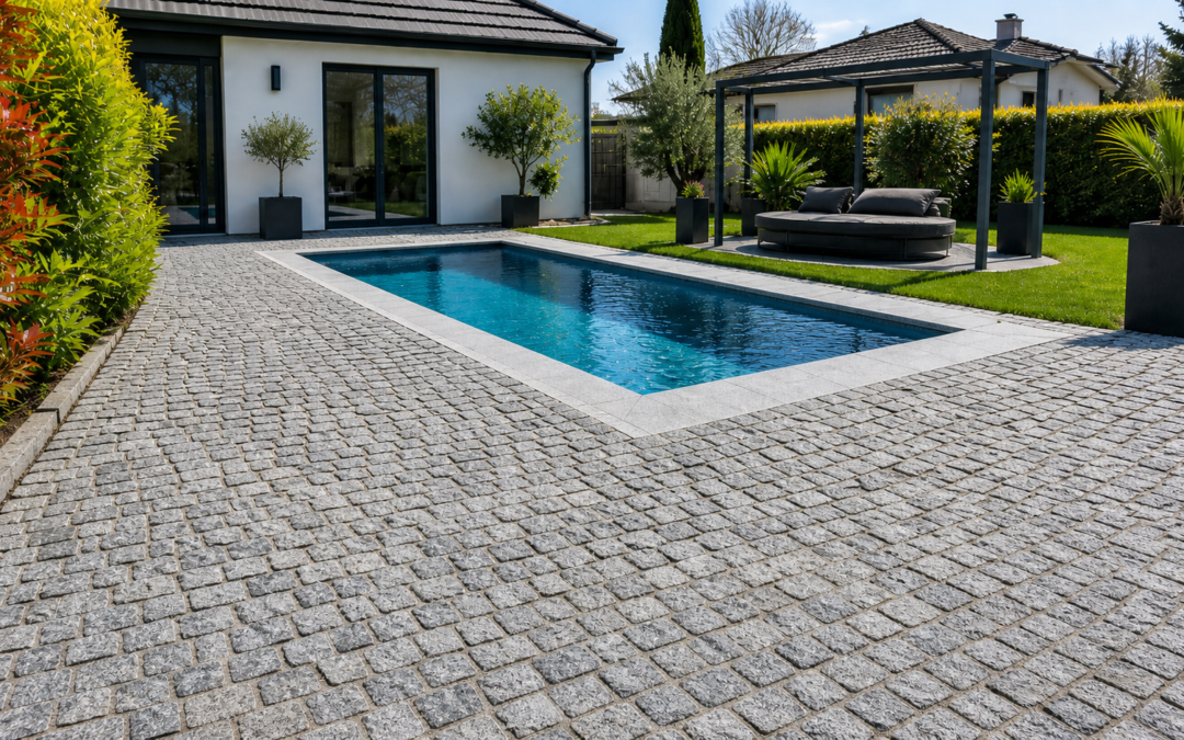 Pavés granit autour d’une piscine : bonne ou mauvaise idée ?